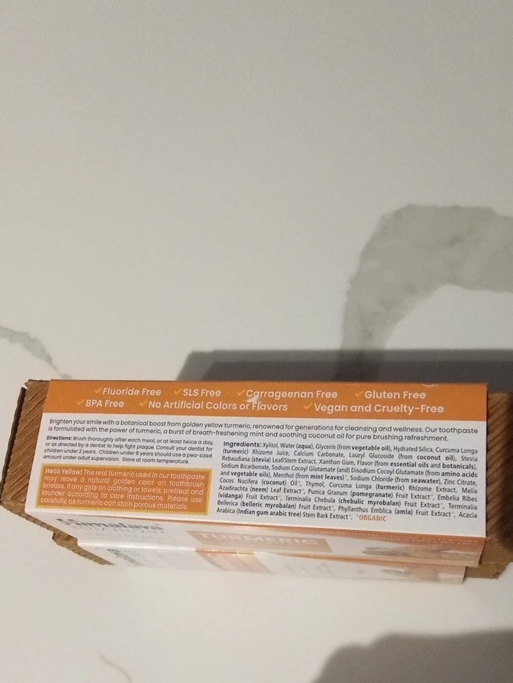 New 2 Boxes Of Turmeric + Coconut‎ Oil Whitening Antiplaque Toothpaste - 4oz